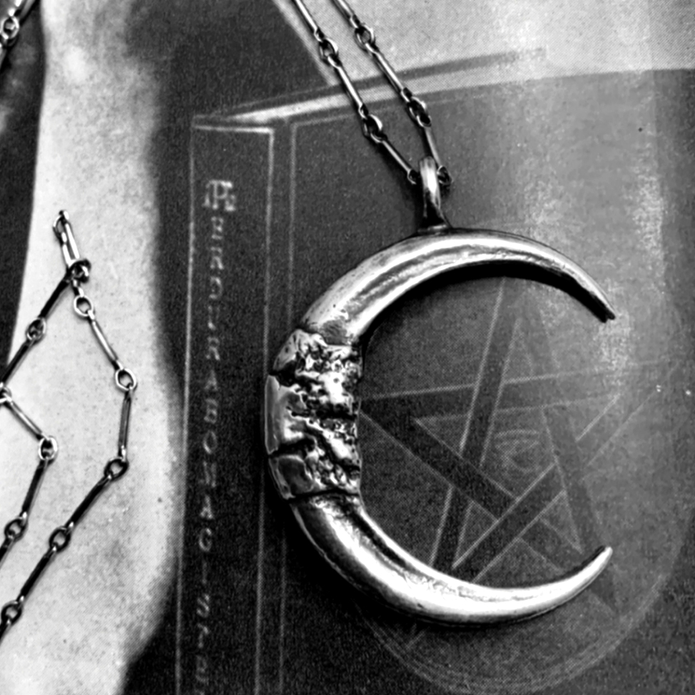 Og Bloodmilk Owl Talon Moon Necklace